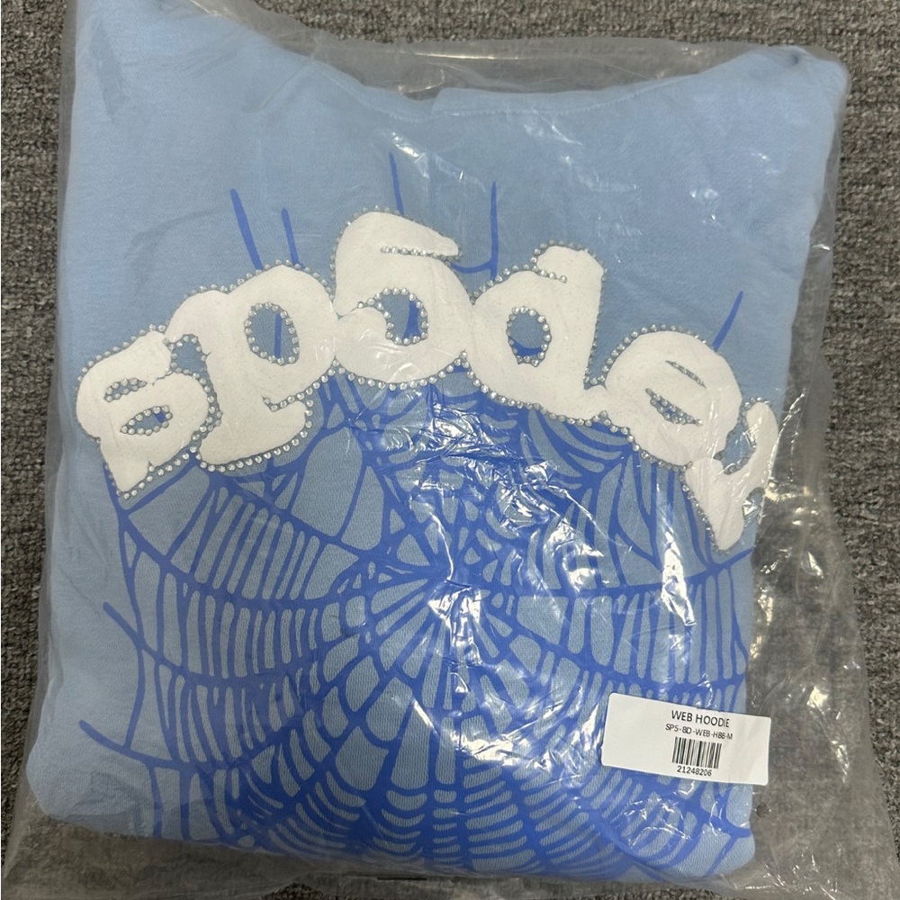 Spider hoodie sky blue